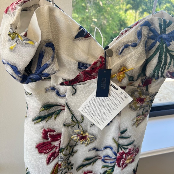 Marchesa Notte Off-the-shoulder brocade midi dress - Picture 4 of 7